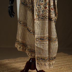 Kalamkari Hand Block Print Natural Dyed Cotton Dupatta 34