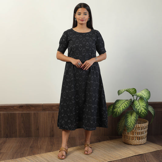 Pochampally Ikat Weave Cotton Dress 02