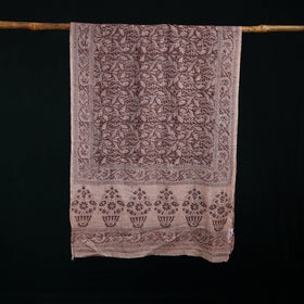 Pure Merino Wool Stole in Pedana Kalamkari Block Prints 24