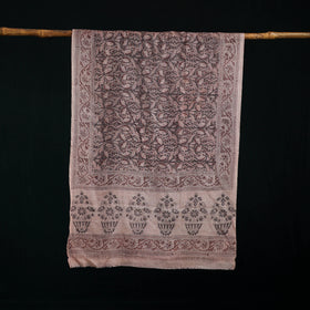 Pure Merino Wool Stole in Pedana Kalamkari Block Prints 23