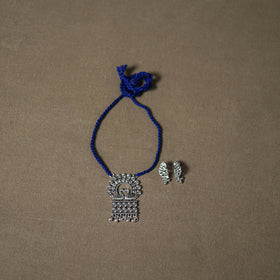 Sanganeri Block Print Cotton Unstitched Dress Material: Kurta, Bottom & Dupatta with Jewellery 55