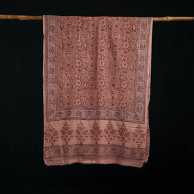 Pure Merino Wool Stole in Pedana Kalamkari Block Prints 21