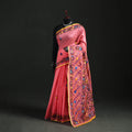 Hand Embroidered Chapa Work Silk Cotton Saree 31