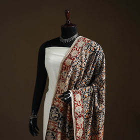 Kalamkari Hand Block Print Natural Dyed Cotton Dupatta 37