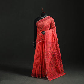 Hand Embroidered Chapa Work Silk Cotton Saree 32
