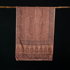 Pure Merino Wool Stole in Pedana Kalamkari Block Prints 14