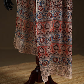 Kalamkari Hand Block Print Natural Dyed Cotton Dupatta 38