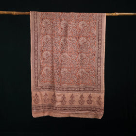 Pure Merino Wool Stole in Pedana Kalamkari Block Prints 10