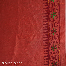 Hand Embroidered Chapa Work Silk Cotton Saree 32