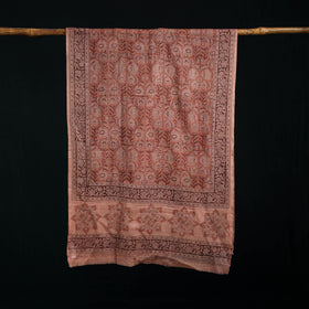 Pure Merino Wool Stole in Pedana Kalamkari Block Prints 06