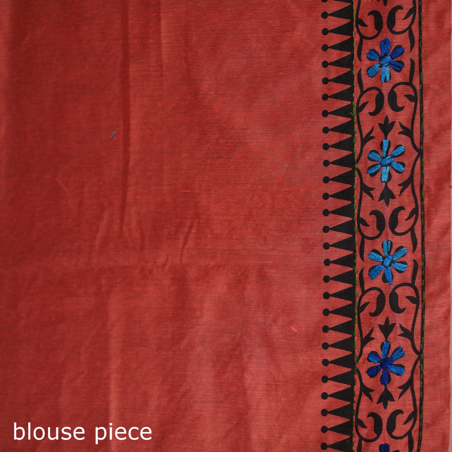 Hand Embroidered Chapa Work Silk Cotton Saree 33