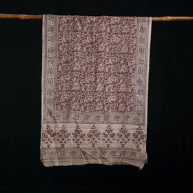 Pure Merino Wool Stole in Pedana Kalamkari Block Prints 04
