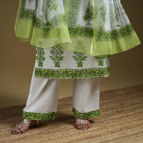 Sanganeri Hand Block Print Cotton Suit Set with Dupatta for women 02
