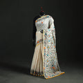 Hand Embroidered Chapa Work Silk Cotton Saree 34