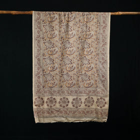 Pure Merino Wool Stole in Pedana Kalamkari Block Prints 02