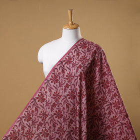 Pink - Natural Dyed Block Print Cotton Vanaspati Bagru Fabric 04