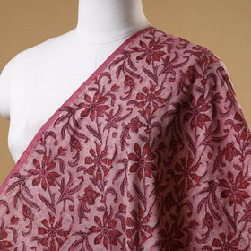 Pink - Natural Dyed Block Print Cotton Vanaspati Bagru Fabric 04