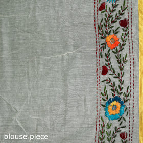 Hand Embroidered Chapa Work Silk Cotton Saree 34