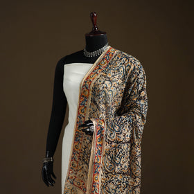Kalamkari Hand Block Print Natural Dyed Cotton Dupatta 44