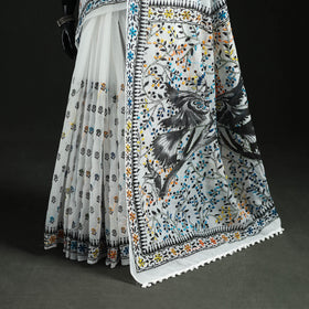 Hand Embroidered Chapa Work Silk Cotton Saree 36