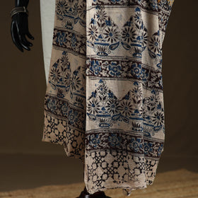 Kalamkari Hand Block Print Natural Dyed Cotton Dupatta 45