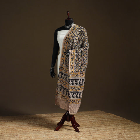 Kalamkari Hand Block Print Natural Dyed Cotton Dupatta 46