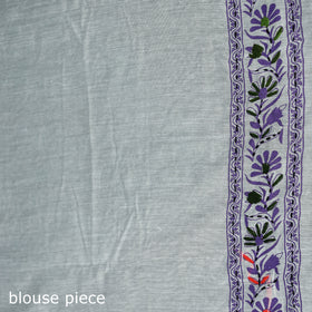 Hand Embroidered Chapa Work Silk Cotton Saree 37