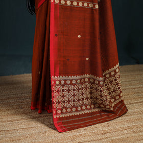 Bamboo Silk Thread Buti Assam Pure Handwoven Saree with Blouse Piece 01