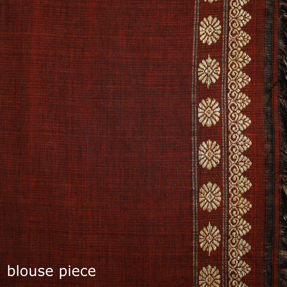 Bamboo Silk Thread Buti Assam Pure Handwoven Saree with Blouse Piece 01