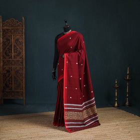 Bamboo Silk Thread Buti Assam Pure Handwoven Saree with Blouse Piece 02