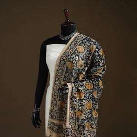 Kalamkari Hand Block Print Natural Dyed Cotton Dupatta 47
