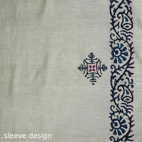 Hand Embroidered Chapa Work Silk Cotton Saree 38