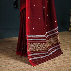 Bamboo Silk Thread Buti Assam Pure Handwoven Saree with Blouse Piece 02
