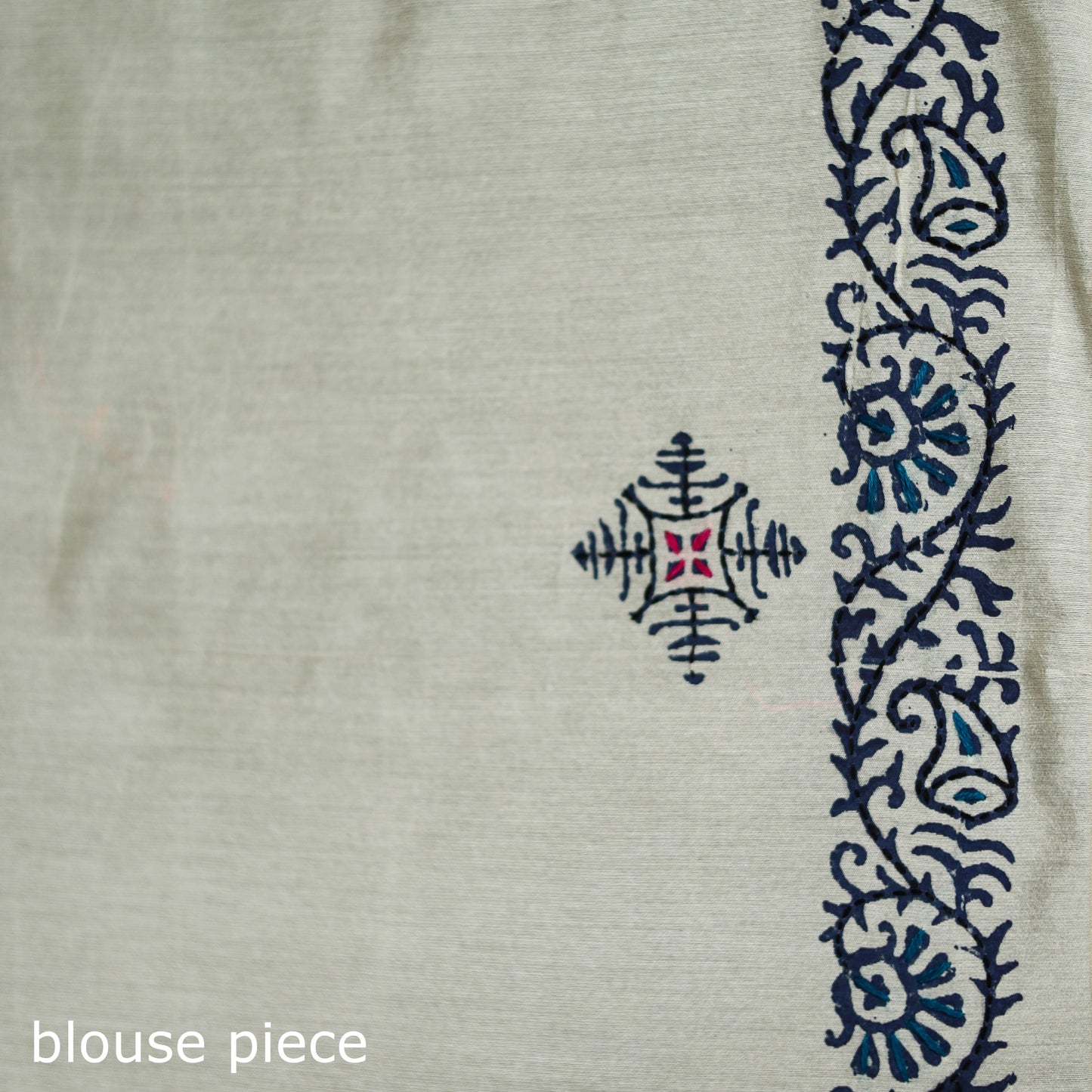 Hand Embroidered Chapa Work Silk Cotton Saree 38