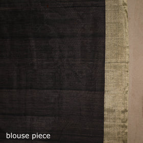 Black - handloom zari work chanderi silk saree 04