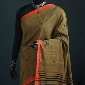 Bamboo Silk Thread Buti Assam Pure Handwoven Saree with Blouse Piece 03