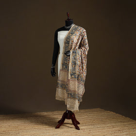 Kalamkari Hand Block Print Natural Dyed Cotton Dupatta 49