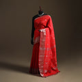 Red - Pure Handwoven Mangalagiri Silk Cotton Pattu Saree with Zari Border 02
