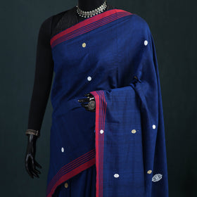 Silk Cotton Thread Buti Assam Pure Handwoven Saree with Blouse Piece 04