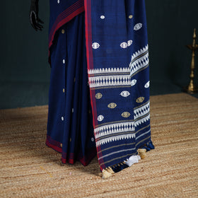 Silk Cotton Thread Buti Assam Pure Handwoven Saree with Blouse Piece 04
