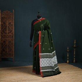 Silk Cotton Thread Buti Assam Pure Handwoven Saree with Blouse Piece 05