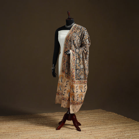 Kalamkari Hand Block Print Natural Dyed Cotton Dupatta 51