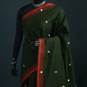 Silk Cotton Thread Buti Assam Pure Handwoven Saree with Blouse Piece 05