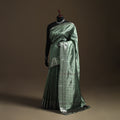 Green - Pure Handwoven Mangalagiri Silk Cotton Pattu Saree with Zari Border 01