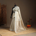 Beige - handloom tissue zari chanderi silk saree 08