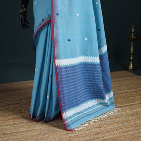 Silk cotton thread buti assam pure handwoven saree with blouse piece