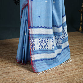 Silk Cotton Thread Buti Assam Pure Handwoven Saree with Blouse Piece 07