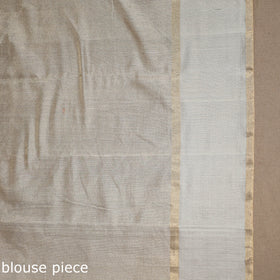 Beige - handloom tissue zari chanderi silk saree 08