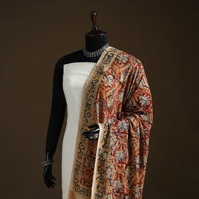 Kalamkari Hand Block Print Natural Dyed Cotton Dupatta 54