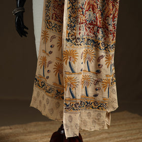 Kalamkari Hand Block Print Natural Dyed Cotton Dupatta 54